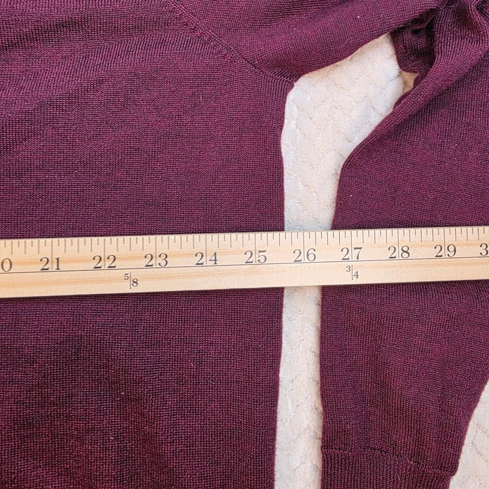 Polo Ralph Lauren XXL Burgundy Washable Merino Wool V-Neck Sweater Mens Classic‎